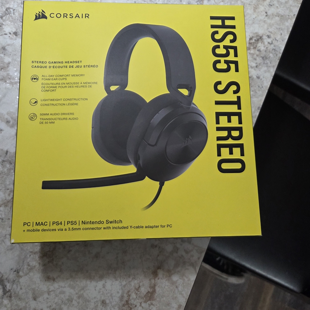 Corsair HS55 Stereo Gaming Headset - Black